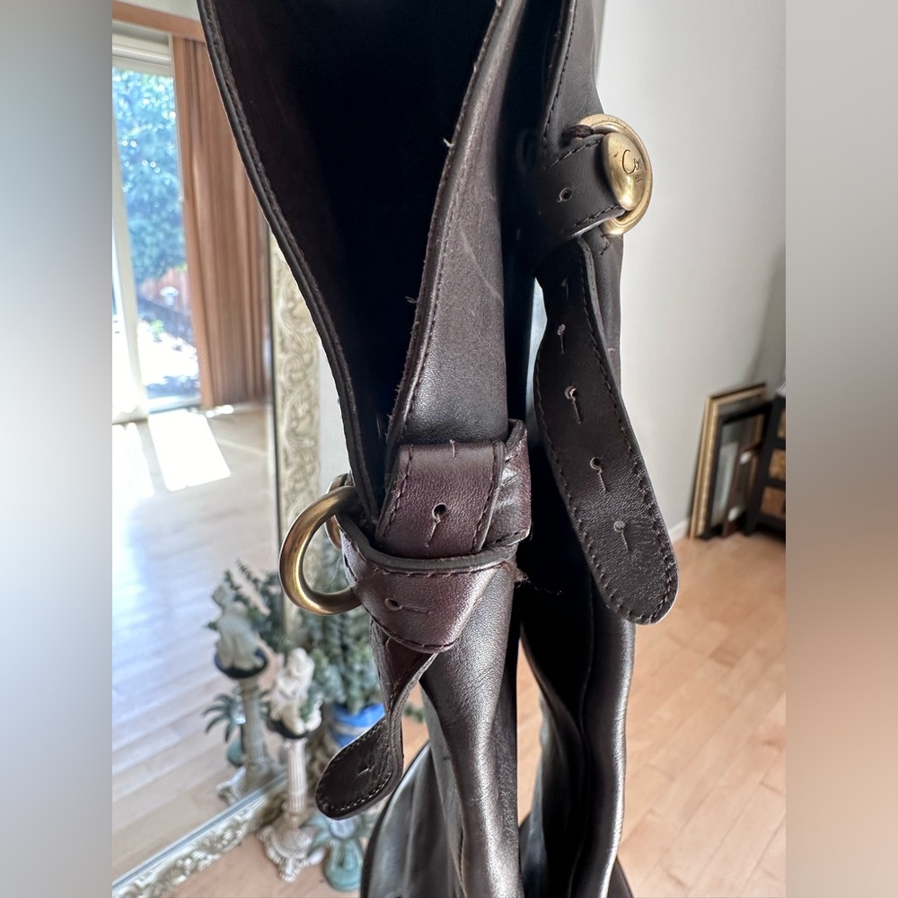 Coach Cheyenne Size 6.5 Chestnut Leather Riding over the knee Boots NWT - Picture 2 of 7